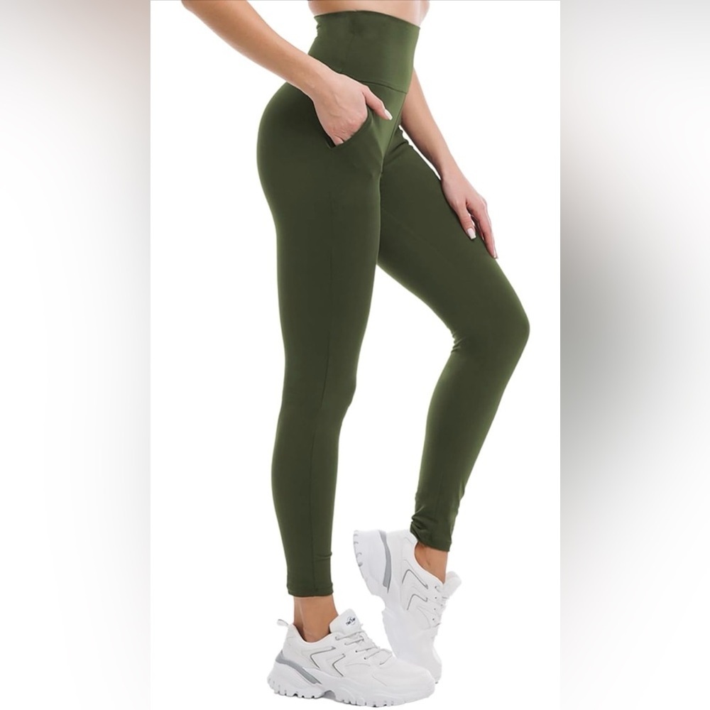 Yoga Pants Army Green High-Waisted Women's Leggings